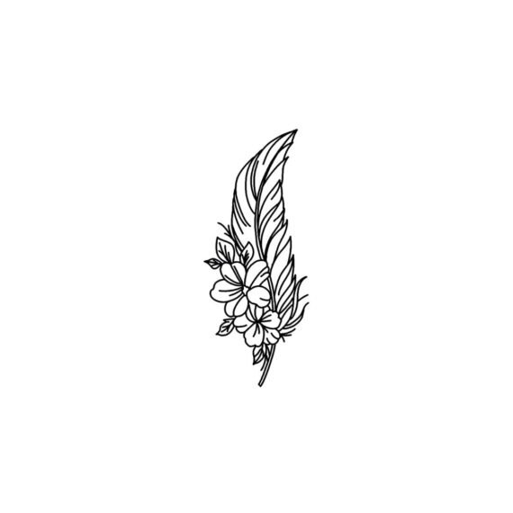 Hibiscus and Feathers
